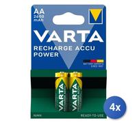 4x Varta Baterías Recargables Rech.Accu Power AA 2600mAh Blister 2