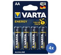 4x Varta Energy Aa Batería Desechable Estilo Aa Alcalina