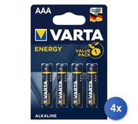 4x Varta Energy AAA Batería Desechables Mini Puntero Alcalina AAA