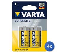 4x Varta Superlife C Batería Desechable De Zinc-Carbono