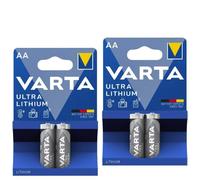 4x VARTA Ultra Lithium AA LR6 1.5V Baterías FR14505 Mignon High Power