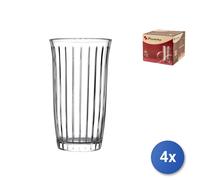 4X Vasos Long Drink Joy En Vidrio Transparente Cl 47,5