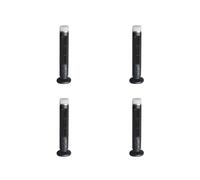 4X Ventilador de Aire Portátil, Ventilador de Torre Aerodinámico con LED, Viento Potente, Diseño Sin Aspas Que Ahorra Espacio, Interfaz USB Negro