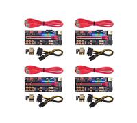 4X VER018 PRO PCI-e Riser Card USB 3.0 Cable 018 PCI Express 1X una 16X Extender Adaptador PCIe para BTC Mining (Rojo)