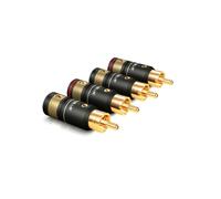 4X Viablue T6s Enchufe Rca Dorado Tornillo-En 30510 + Herramienta Rca Phono