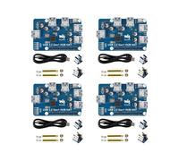 4X Waveshare USB 3.2 Gen1 HUB HAT para Raspberry Pi 4B 3B+ 3B 2B Zero W WH, Puerto de Expansión USB 3.0 de 4 Canales, Plug& Sin Controladores