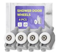 4x WSTR Rueda Cabina Ducha 23 mm Rodillo Inferior Repuesto Robusto Corredera Puerta Rodamiento Mampara Cristal Accesorio Baño Guía Montaje Duradero Hogar