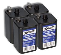 4x XCELL 4R25 Batería De Bloque 6V - 6 Voltios 9500 mAH Luz De Construcción