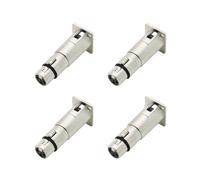 4X Zócalo de Metal Tipo D de Tres Núcleos para Convertidor de Conexión de Audio Base de Montaje XLR Macho A XLR Hembra