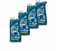 4X1 Litro MANNOL 4 Takt Agro SAE 30 Aceite Motor 7203 API SL JASO MA/MA2