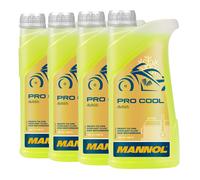 4x1 Litro Mannol Pro Cool Refrigerante Amarillo Protección Del Frío Moto Quad