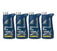 4x1 Litro Original MANNOL Aceite De Compresor ISO 46