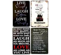 4x1 Póster de DiiliHiiri Frase para Positivas y Amor -30x20cm- Letrero Chapa Regalo Mujer Romántica - Cartel Decorativo con Aforismo para Mujeres Feliz (2635-241-248-255-285)