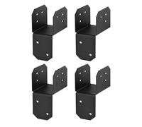 4x4 Brackets, Steel Joist Hanger, Heavy Duty Mounting Brace, Four Piece Beam Connector Set for Fence Rafters Deck Roof Log Cabin Backyard Indoor Outdoor Construction Support Hardware3.81x5.08cm