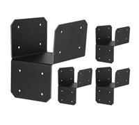4x4 Brackets, Steel Joist Hanger Set, Heavy Duty Beam Connectors, Secure Sleeve Mounting Design, Weather-Resistant Brace, for Deck Roof Fence Backyard Cabin,3x3.5 Inches