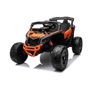 4x4 Coche eléctrico para niños Can-Am Maverick Monoplaza, Naranja, Mando a Distancia 2,4 GHz, 4 x 35W, Ruedas EVA, Reproductor MP3 con Entrada USB/AUX, Licenciado