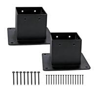 4x4 Post Support Brackets, 2-Pack 3.3x3.5 Inch Inner Size Post Base & Pergola Stand, Ideal for Backyard, Patio, Porch, Fence, Gazebo, and Shed Construction or Outdoor Structural Projects