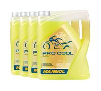 4x5 Litro Mannol Pro Cool Refrigerante Amarillo Protección Del Frío Moto Quad