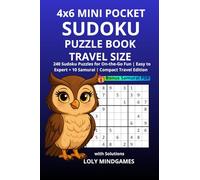 4x6 Mini Pocket Sudoku Puzzle Book. Travel Size + Bonus Samurai PDF- With Solutions: 240 Sudoku Puzzles for On-the-Go Fun | Easy to Expert | Compact ... - Mini Pocket Sudoku (Travel Series))