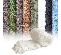 4X6M Red De Camuflaje Militar Táctica, Malla De Camuflaje Exteriores Sombra - para Caza Camping Supervivencia Jardín Decoración | Resistente Al Agua UV 2 3 5 7 10 11 12m(Beige,1x5M)