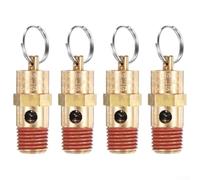 4XAir - Válvula de seguridad de alivio de presión para compresor de aire 1/4 para válvula de retención de latón NPT para equipos industriales, automotrices y eléctricos, rango de 125-270 PSI (135 PSI)
