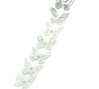 4yard Butterfly Pearl Organza Lace Trim Trimmings Wedding Accessories Embroidered DIY Patchwork Sewing Matrial For Dress(Green)