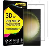 4youquality Protector de pantalla de vidrio templado para Samsung Galaxy S23 Ultra, paquete de 2, [LifetimeSupport] [Resistente a los impactos] [antiroturas] [antiarañazos]