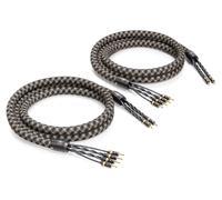 5,0m Viablue SC-6 Air Silver Bi-Wire T8 Banana Cable De Altavoz 1Par