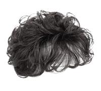 5.1 Cabezado sintético rizado con flequillo Toppers Breathable Piezas para el cabello Clip en peluca natural para adelgazar o perder negro