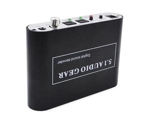 5.1 Decodificador de Audio DTS/AC3/PCM Óptico A Estéreo Surround Convertidor Digital A Analógico HD 2 SPDIF Coaxial Enchufe Europeo