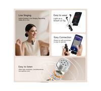 5.1 Lavalier Audio Receiver+3.5MM AUX Earphones Set with Mic Noice Reduction Game/Music/Call Stereo Adapter