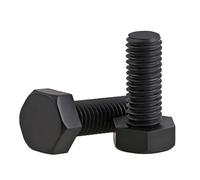 5/10/20/30/50 Uds M3 M4 M5 M6 M8 M10 M12 tornillo Hexagonal de nailon negro cabeza con rosca métrica longitud del perno aislado plástico 4mm-100mm(70mm,M8 (10Pcs))