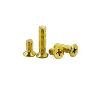 5/10/20/30/50 Uds. Tornillo Phillips de cabeza plana M2 M2.5 M3 M4 M5 M6 M8 longitud 4-50mm tornillos for máquina eléctrica pernos tornillo de inserción roscado métrico de latón(M4x10 (50Pcs))