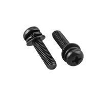 5/10/20/30 Piezas M2M2.5M3M4M5M6 Cabeza Plana Con Arandela/tornillo De Resorte Redonda Cruzada Tres Pernos Combinados Kit Negro Zinc/niquelado(M6x30mm-5Pcs)