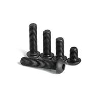 5/10/20/30 Uds M1.6 M2 .5 M3 M4 M5 M6 Negro Grado 10,9 Pernos De Tornillo Cabeza Semicircular Alta Resistencia(7mm,M2-20pcs)