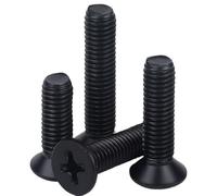 5/10/20/50/100 Uds M1.6 M2 .5 M3 negro 304 tornillo de cabeza avellanada plana empotrada en cruz acero inoxidable(50pcs M1.6x3mm)