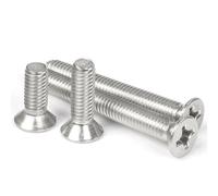 5/10/20/50/100 Uds M3 M4 M5 M6 304 A2-70 tornillo de cabeza avellanada plana con ranura cruzada de acero inoxidable longitud del perno = 8mm-100mm(M5x65(10pcs))