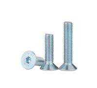 5/10/20/50/100 Uds M3 M4 M5 M6 M8 M10 M12 tornillos hexagonales de cabeza avellanada galvanizada copa plana alta resistencia(35mm,M6 (20PCS))