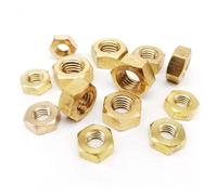 5/10/20/50/100 Uds tuerca hexagonal de cobre y latón macizo for perno de tornillo M1 M1.2 M1.4 M1.6 M2 M2.5 M3 M4 M5 M6 M8 M10 M12(25pcs M4)