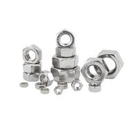 5/10/20/50 piezas M1 m1.2 m1.4 m1.6 M2.5 M3.5 M4 M5 M6 M8 Rosca hexagonal de acero inoxidable 304 DIN934(M2.0 x50pcs)