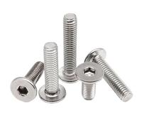 5/10/20/50 Uds CM M1.6 M2 .5 M3 M4 M5 M6 M8 304 A2-70 Hexagonal De Acero Inoxidable Tornillo Cabeza Allen Oblea Plana Ultrafina(35mm,M4 20pcs)