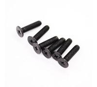 5/10/20/50 Uds CM M1.6 M2 .5 M3 M4 M5 M6 Negro 304 Cruz De Acero Inoxidable Tornillo Cabeza Oblea Plana Ultrafina Perno Portátil(10mm,20pcs M4)