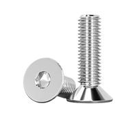 5/10/20/50 Uds DIN7991 304 tornillos avellanados hexagonales de acero inoxidable tornillo cabeza llave Allen plana M2-M8(8mm,M2.5 50pc)