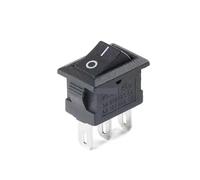 5/10/20/50 Uds. Interruptor basculante de 15x21mm con luz KCD1 3 pines 220V rojo amarillo negro verde azul interruptores de botón 3P ON-OFF(Black without light,5PCS)