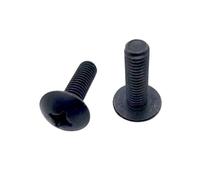 5/10/20/50 Uds JISB1111T M2 .5 M3 M4 M5 M6 negro 304 A2-70 Cruz de acero inoxidable grande redondo tornillo con cabeza armazón(8mm,5pcs M6)