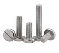 5/10/20/50 Uds M1.6 M2 .5 M3 M4 M5 M6 304 tornillo de cabeza redonda ranurada acero inoxidable plana longitud del = 3mm-80mm(45mm,M5(10pcs))