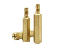 5/10/ 20/50 Uds M2 .5 M3 M4 espaciador macho a hembra de latón espaciadores separación PCB hexagonales largos(4mm,M3 (20PCS))