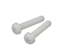 5/10/20/50 Uds M2 .5 M3 M4 M5 M6 M8 M10 Dia = 2-10mm Color blanco Nylon plástico aislado Cruz Pan tornillo de cabeza redonda(5mm,50pcs M2)