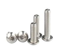 5/10/20/50 Uds M2 M2.5 M3 M4 M5 M6 M8 A2-70 redondo de acero inoxidable o tornillo Allen de cabeza de botón hexagonal de grado 10,9 negro(304 Stainless Steel,6MM_M3 (50PCS))