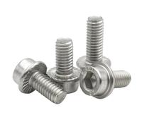 5/10/20/50 Uds M3 M4 M5 M6 M8 M10 M12 304 Cabeza Hexagonal De Acero Inoxidable Con Tornillo Arandela Brida Dentada(40mm,M12 (5pcs))